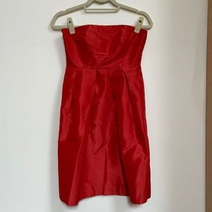 J.Crew 100% silk coral strapless dress